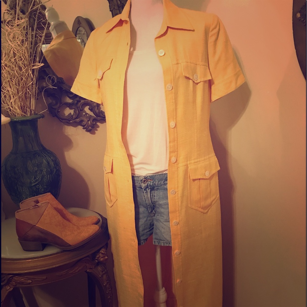 ⭐️LINEN MAXIE JACKET DRESS⭐️2POCKETS⭐️SZ6/8⭐️$35⭐️